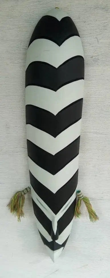Mama Zuri Style Black white African Masks for wall hanging Width 14 cm length 52 cm