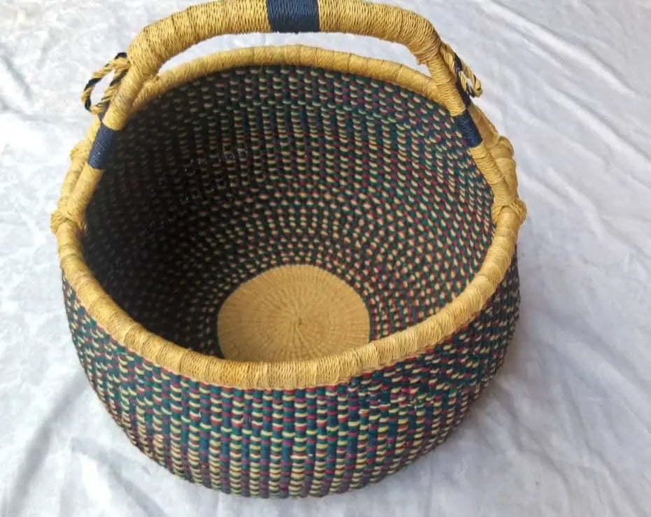 Mama Zuri Style Handbag & Wallet Accessories Basket design Trendy African bolga shopping baskets in Style.
