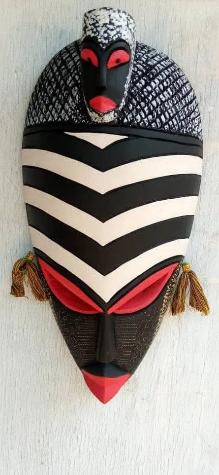 Mama Zuri Style wooden mask Tribal African wooden Mask decor