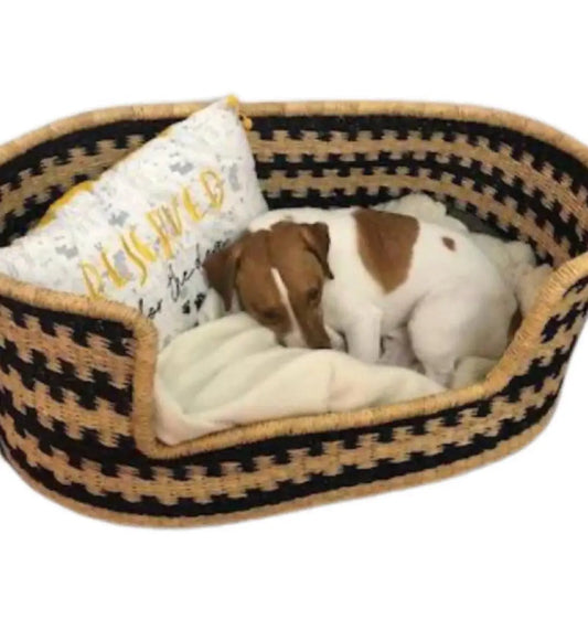 Fancy and trendy bolga woven dog beds