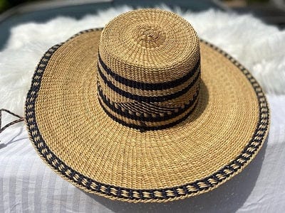 Mama Zuri Style Handbag & Wallet Accessories Artisans made African straw hat