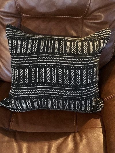 Mama Zuri Style Black mud cloth Pillow case for modern living room
