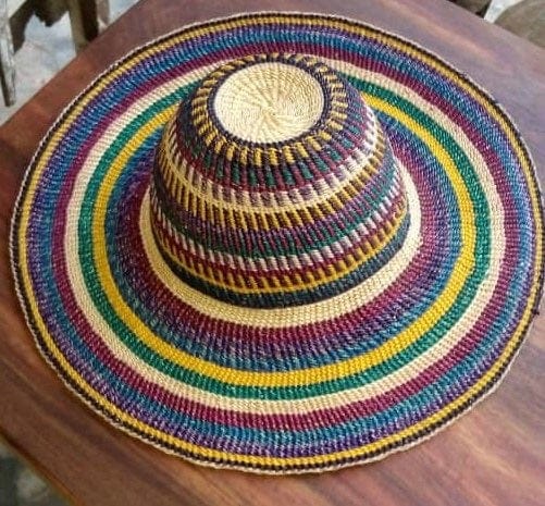 Mama Zuri Style Colourful Ghana made Straw woven hat