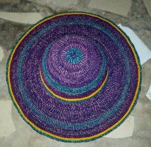 Mama Zuri Style Colourful Ghana made Straw woven hat