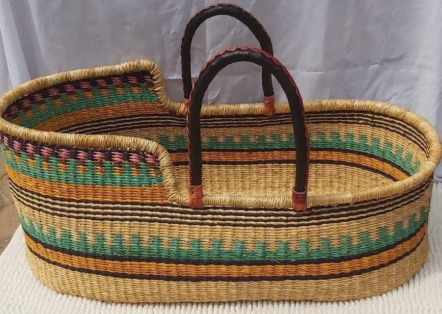 Mama Zuri Style Ghana handmade moses basket bassinet for new born