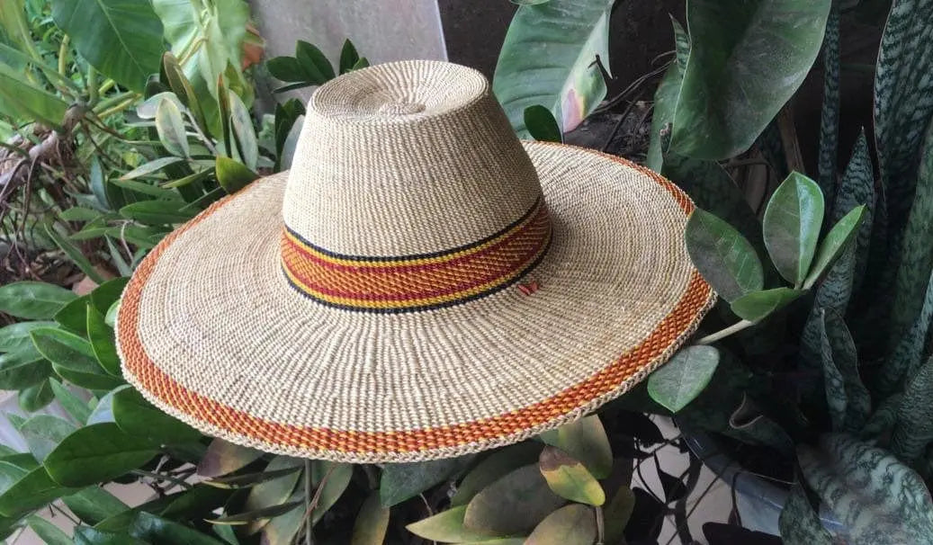 Mama Zuri Style Handmade panama straw sweetgrass hat sun protection