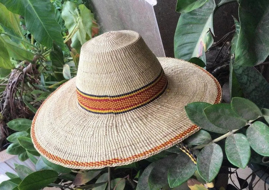 Mama Zuri Style Handmade panama straw sweetgrass hat sun protection