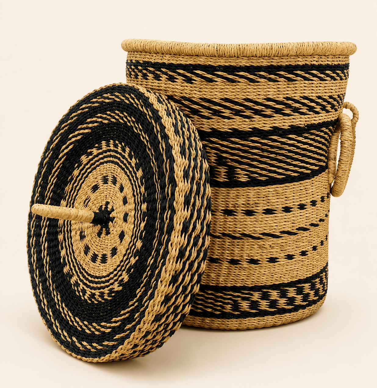 Mama Zuri Style Handwoven Bolga Storage Hamper