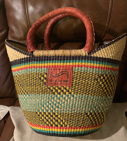 Mama Zuri Style Baskets Organic handmade  basket bag for women