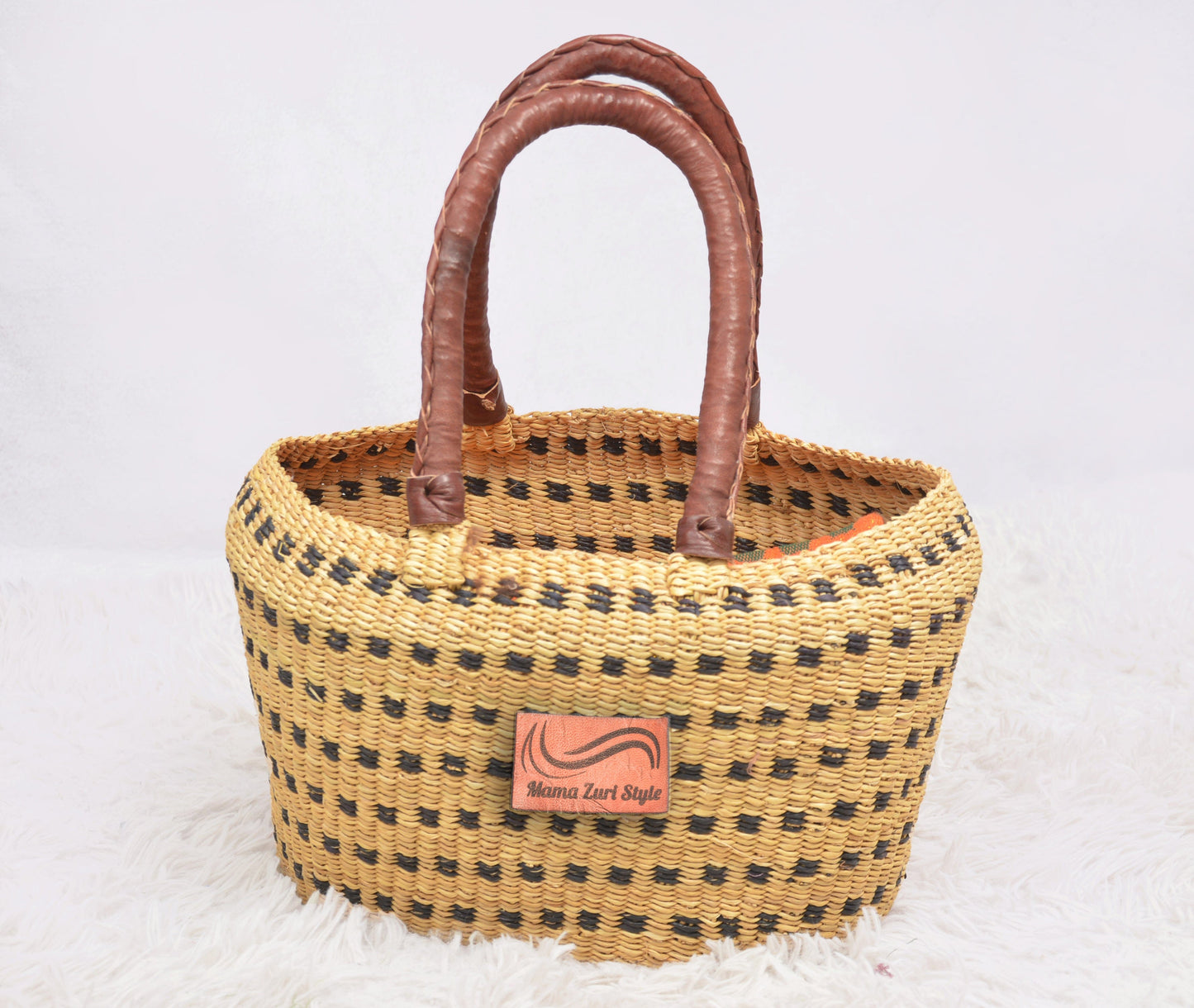 Mama Zuri Style sweetgrass / 6 “ H 12” W Outstanding shopping baskets for women