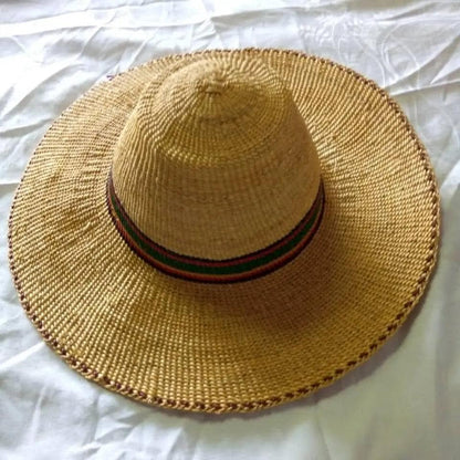 Mama Zuri Style 58 Rasta color hat woven / beach straw hat/58 cm