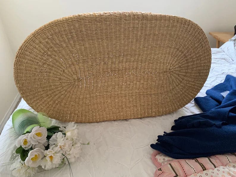 Mama Zuri Style baby bassinet 30 & 18.5 inches with mattress Rattan Baby bassinet moses basket