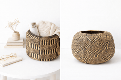 Mama Zuri Style Bolga Decor Baskets Rattan Woven Living room decorative