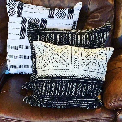 Mama Zuri Style as per image / mud cloth and kente Set of 3 Decorative Pillow cases / Mud Cloth AFrican PIllow Case/ home decor shop