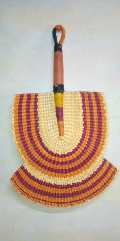 Mama Zuri Style Bolga Fans Decor Straw woven Fan for wall hanging