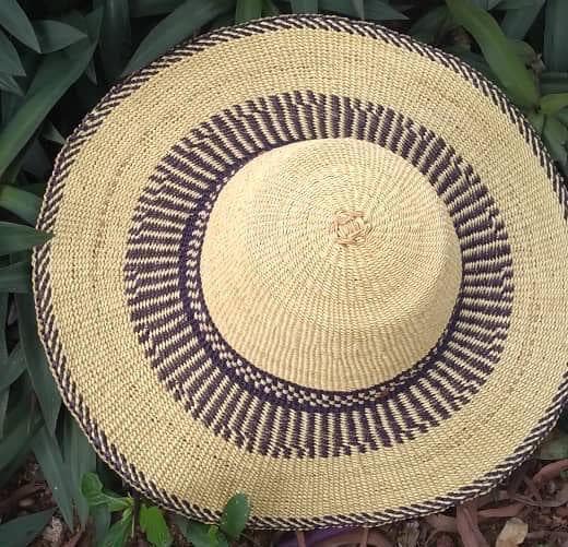 Mama Zuri Style Summer woven straw hat Ghana made