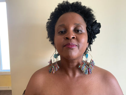 Mama Zuri Style as per image / premium metal hooks Trending African earrings/ African Jewelry /Earrings for women/ Statement Earring, Handmade Tribal Earring/ Women Earring