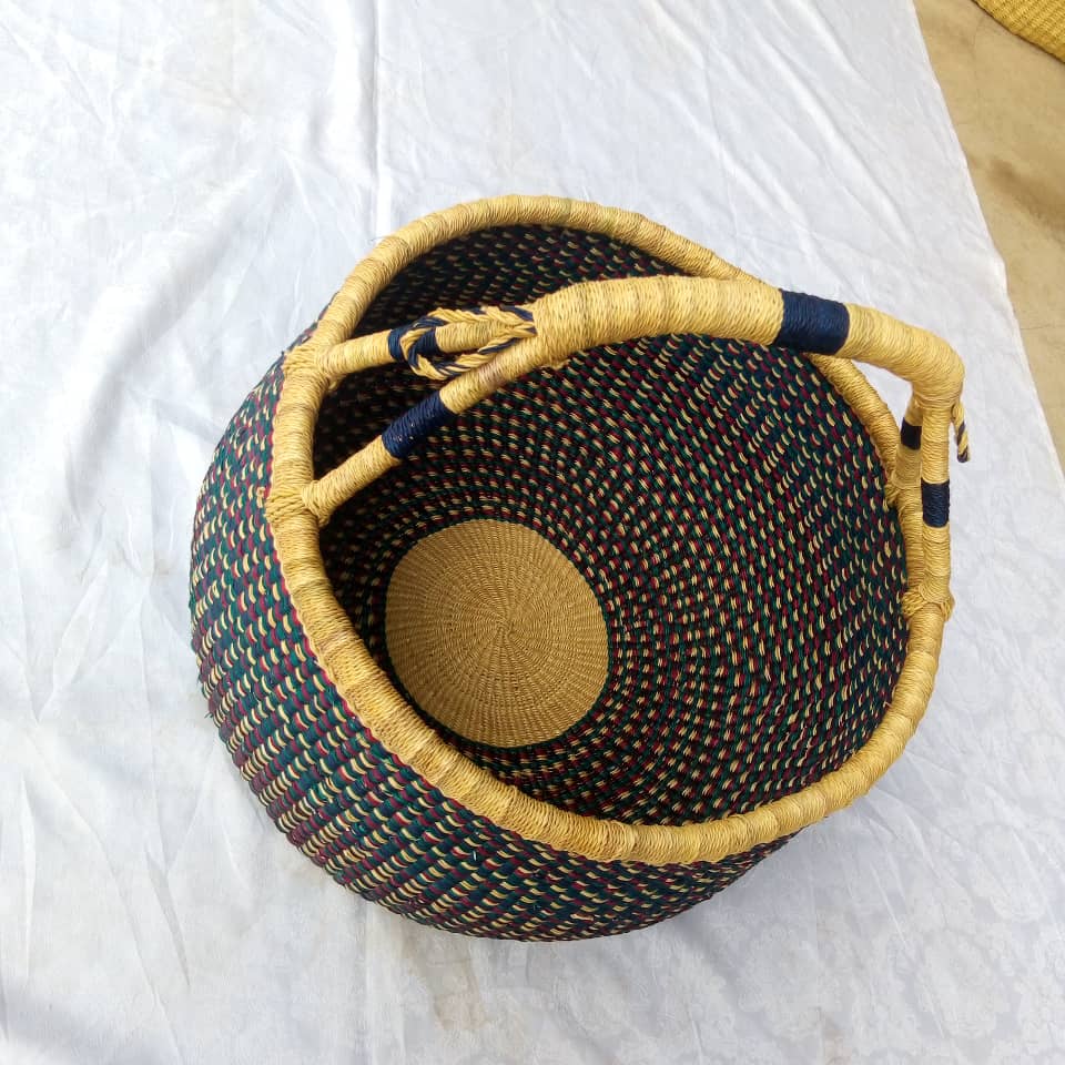 Mama Zuri Style Handbag & Wallet Accessories Basket design Trendy African bolga shopping baskets in Style.