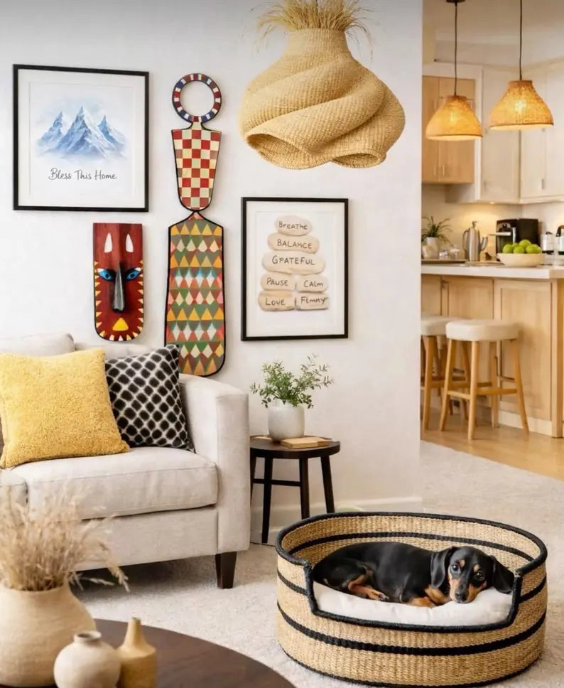 Mama Zuri Style Lampshade 100 cm Width 80 cm length Unique Large Sustainable Lampshade - Eco-Friendly Pendant Light