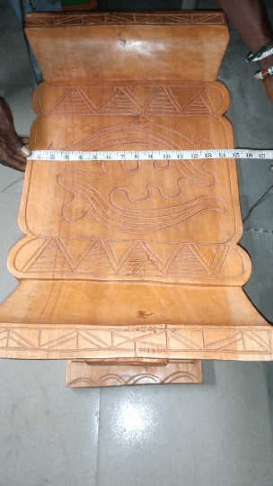 Mama Zuri Style polished Vintage Ghana wooden stool
