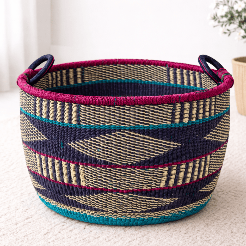 Mama Zuri Style Bolga Baskets as per image / laundry baskets Woven hamper laundry baskets