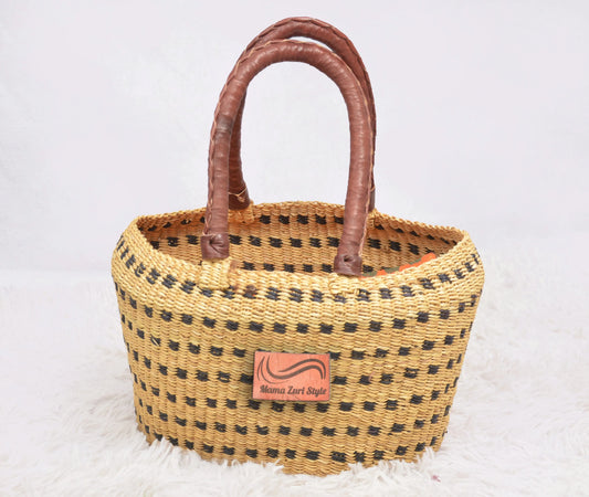 bolga rattan basket bag